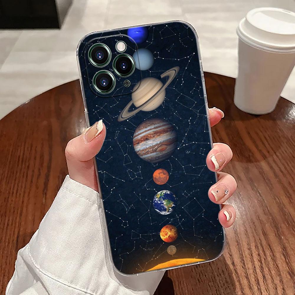 Sky Space planet Moon Stars Universe Case For Apple iPhone 17 16 15 14 13 12 11 Pro Max 16 Plus 16E 17Air Case 17Pro Phone Cover