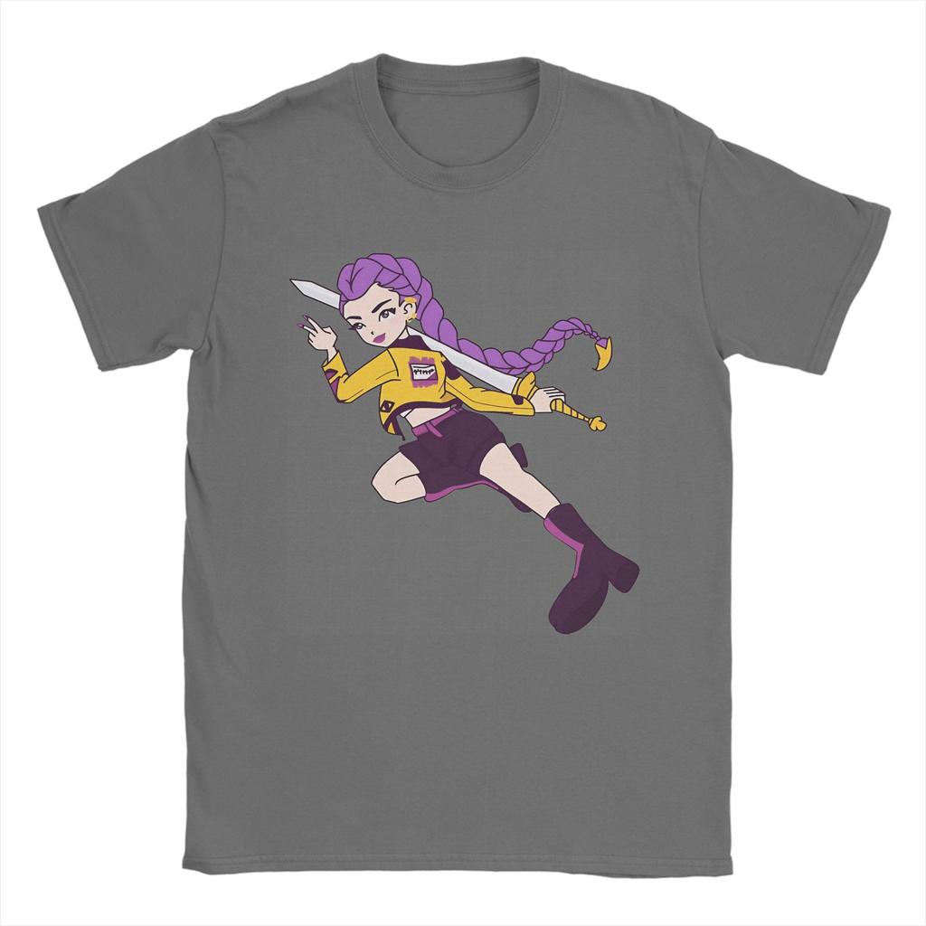 Rumi Kpop Dämonenjäger Anime T-Shirt Sommer Reine Baumwoll-T-Shirts für Paare Harajuku Design T-Shirt Kurzärmelig Fantastische Oberteile