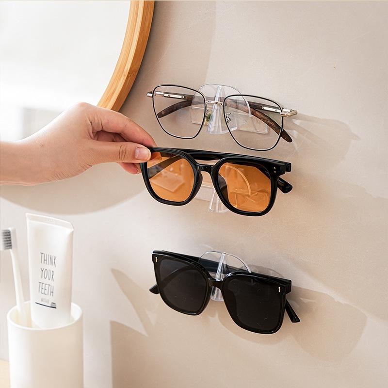 1/3/5/10pcs Glasses Storage Rack Transparent Color Wall-Mounted Sunglasses Storage Holder Glasses Display Rack Home Decoration