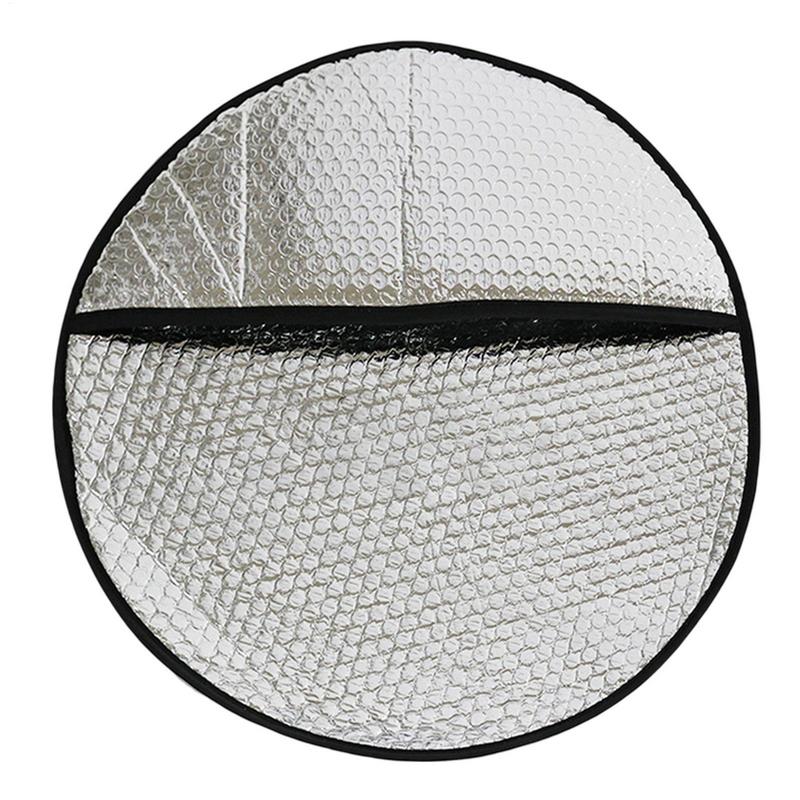 Car Steering Wheel Sun Shade Double Thick Sun Protection Foldable Anti-uv Sunscreen Car Supplies Car Steering Wheel Cover Silver