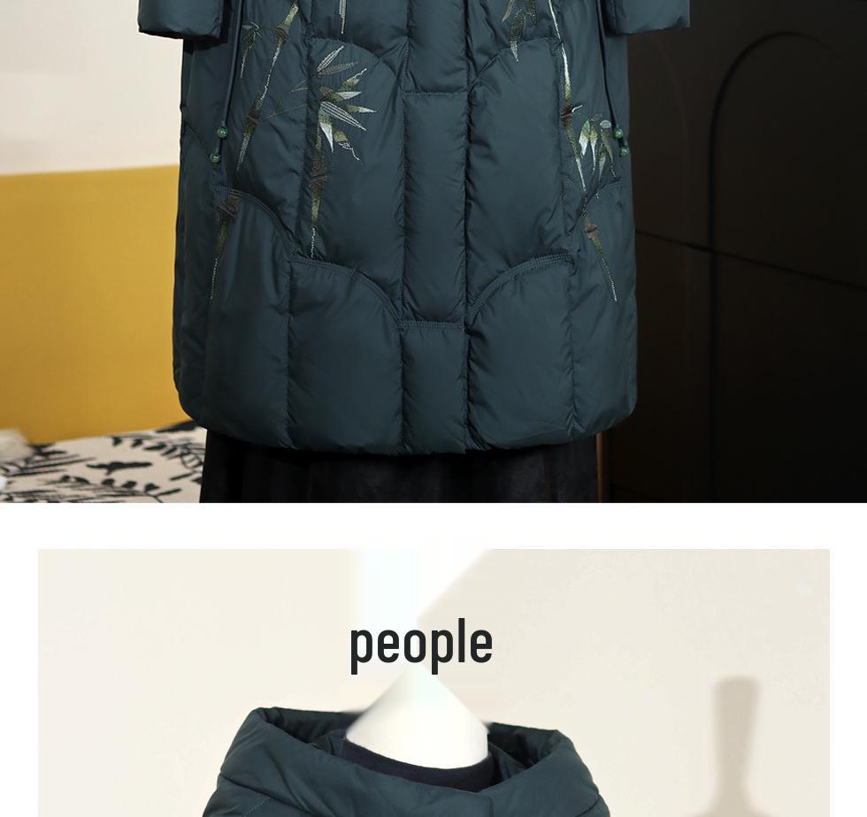 Stilvoller mittellanger Winter-Baumwollmantel für Damen mittleren Alters und ältere Damen, perfekt für das Alter 50-60