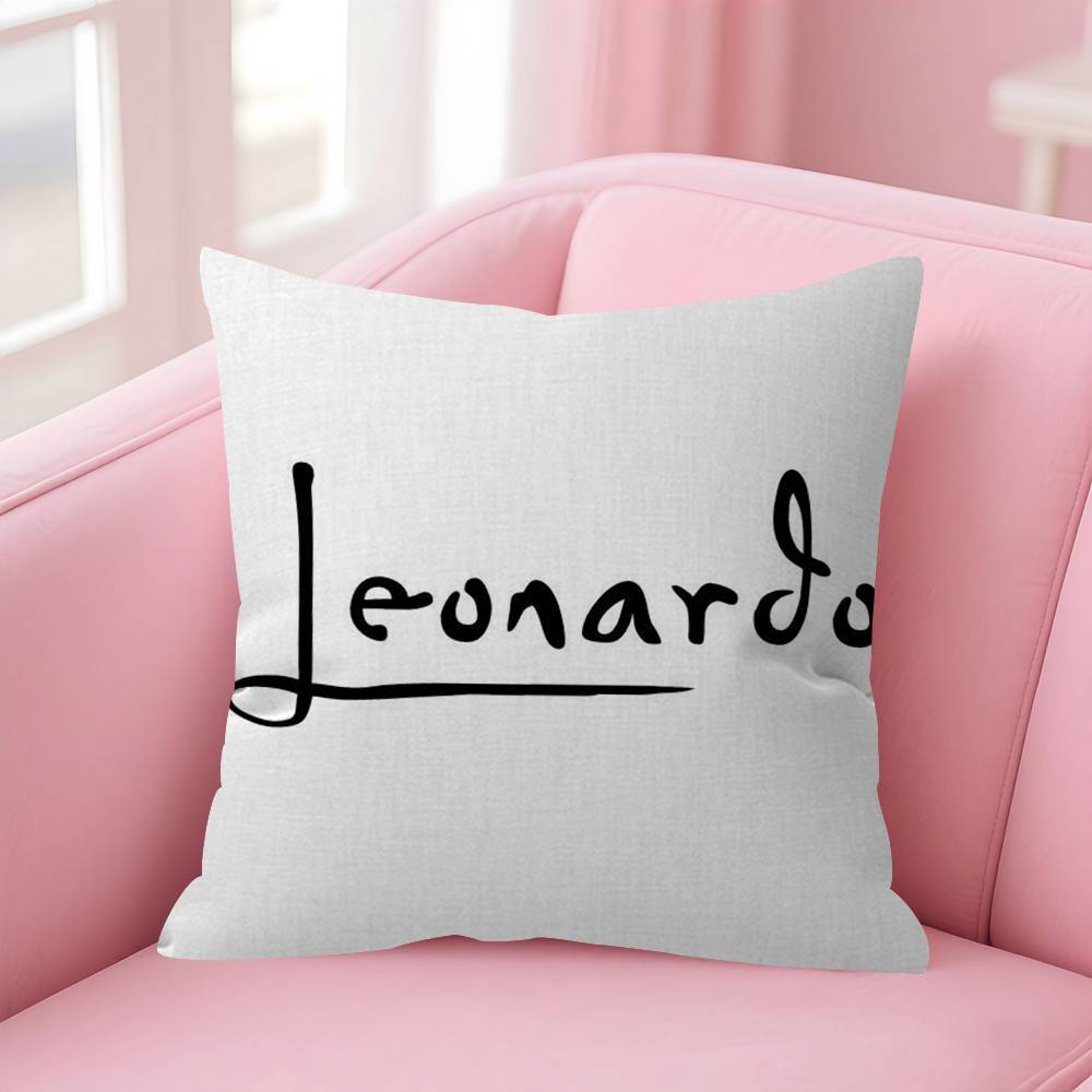 Wearing Pearls Girl painting Double-sided Printed pillow cover Short plush Suitable living rooms bedrooms throw cushion cover
