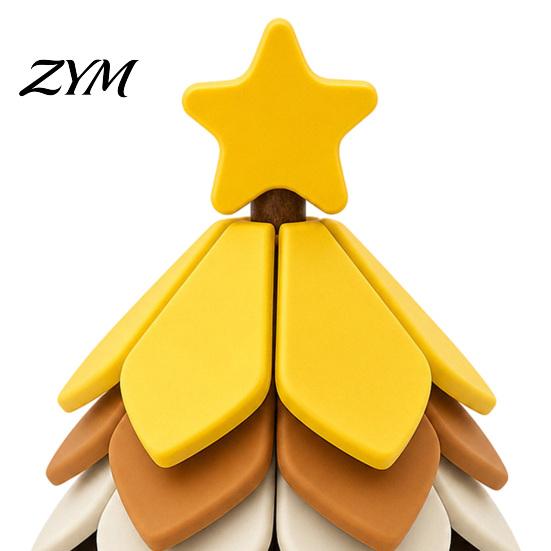 Foldable Dish Holder Christmas Tree Shaped Silicone Trivet Set, Collapsible Heat Resistant Hot Pad Holiday Party Kitchen Decor with Storage