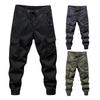 Herren Cargohose Elastischer Bund Verstellbarer Kordelzug Lässige Overalls mit mehreren Taschen Einfarbig Regular Fit Hose