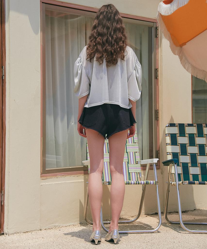 UNKNOWN PLANET Up-239 Flare Shorts Black