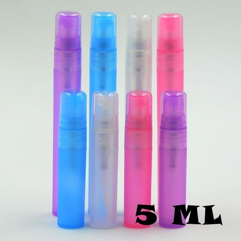 5pcs Spray Bottles 5ml 10ml Perfume Empty Atomizer Plastic Pen Travel Mini Refillable Random 5ml