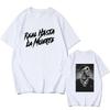 Tricou de vară cu mânecă scurtă pentru bărbați Anuel AA Real Hasta La Muerte imprimat Street Wear Rapper Pulover larg Casual Pur