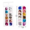 12 Grids/Box 5mm 3D Shiny for Butterfly Sequins Manicure Paillettes Holographic Glitter Flakes for Epoxy Resin Mold Fill
