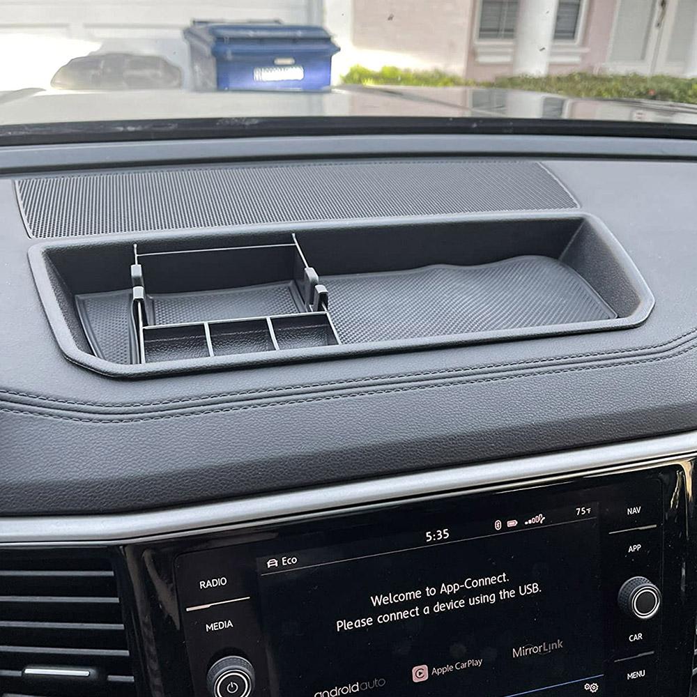 For VW Atlas and Cross Sport Accessories Dashboard Organizer 2018 2019 2020 2025 2025 2025 Insert ABS Box Storage