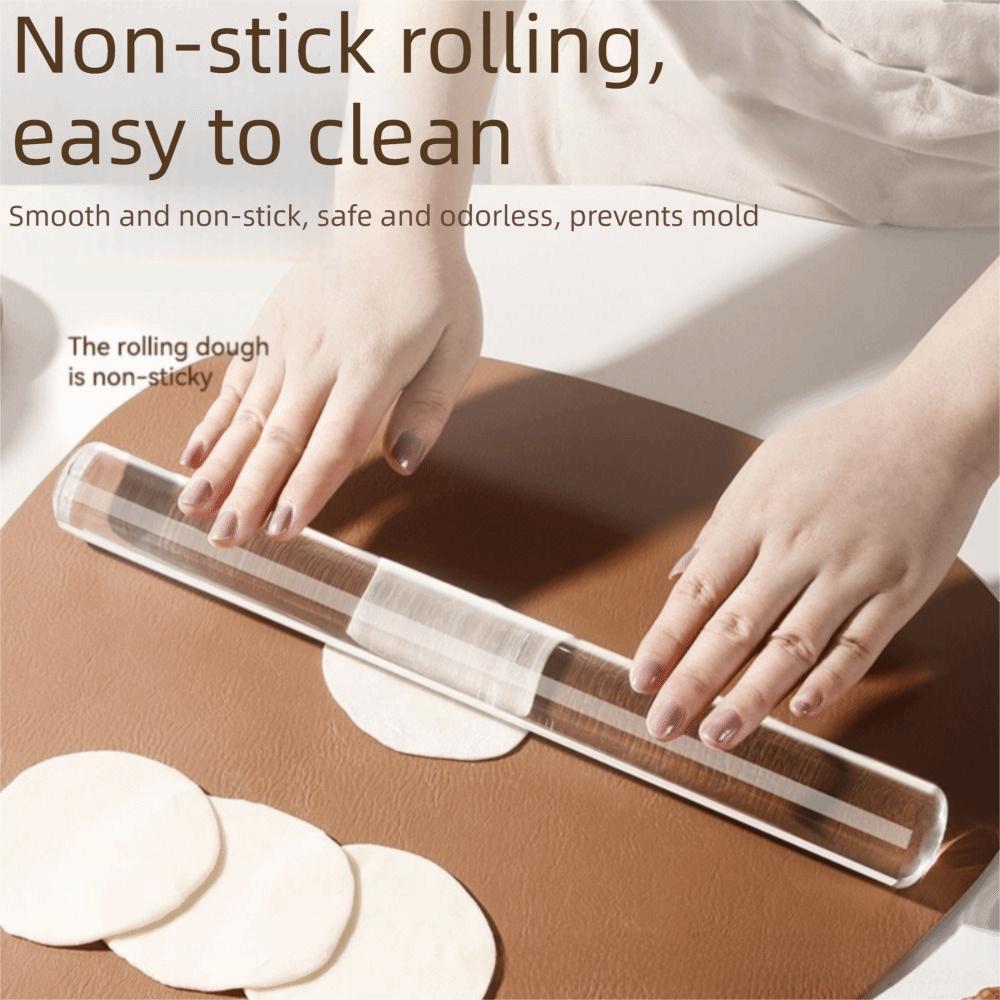 Non-Stick Acrylic Rolling Pin Food-Grade Baking Stick Mold Resistant Clear Dough Roller  Dumpling