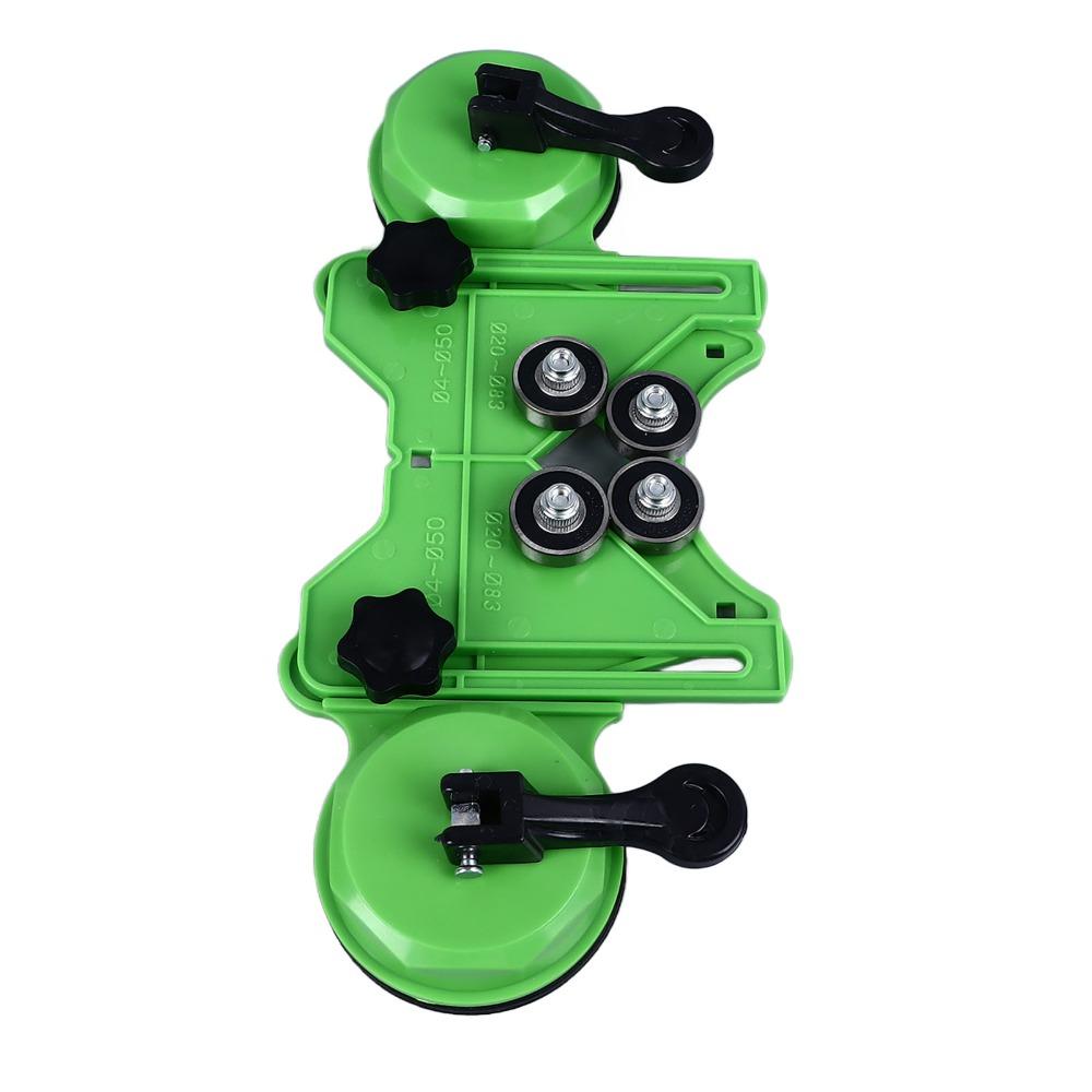 Adjustable Drill Guide Jig Double Vacuum Suction Bases Tile Hole Cutter  For Ceramic Tile