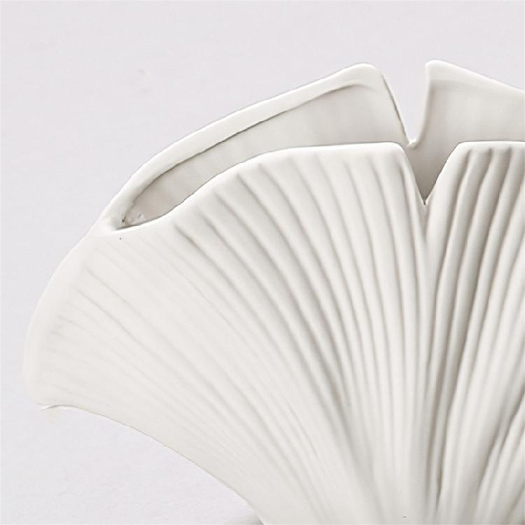 Modern Resin Art Flower Vases Coastal Clam Shell Shape Decorative Vases for Aesthetic Living Room Centerpieces Decors