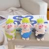 Angry Green-Haired Pig Plush Toy - Cute Goofy Doll Keychain & Bag Pendant Gift