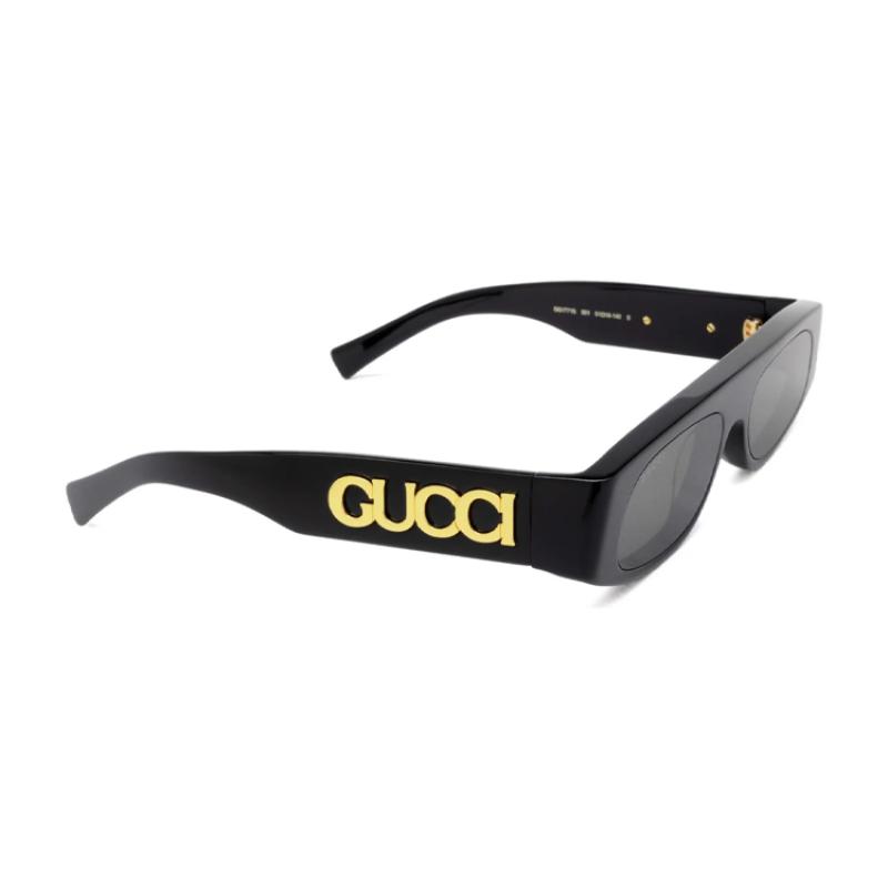 GUCCI Gucci Logo Acetate Irregular Sunglasses Women's Black
