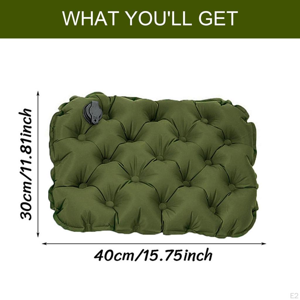 Inflatable Seat Cushion Air Sitting Pad Foldable Support Mat for Airplane Outdoor