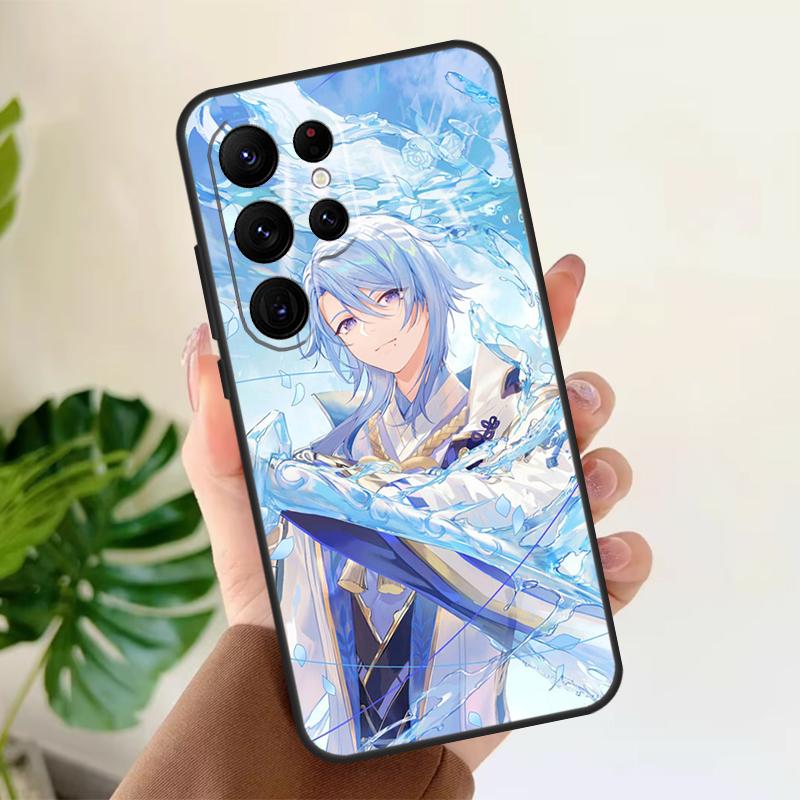 Genshin Impact Kamisato Ayato Soft Case For Samsung Galaxy S21 S22 S23 S24 S25 Ultra S9 S10 Plus S20 FE S24 FE Phone Cover