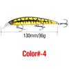 1Pc 130Mm/36G Simulation Minnow Fishing Lure Laser Engraving Long Casting Hard Lure With 3 Treble Hooks Wobble Fishing Tackles