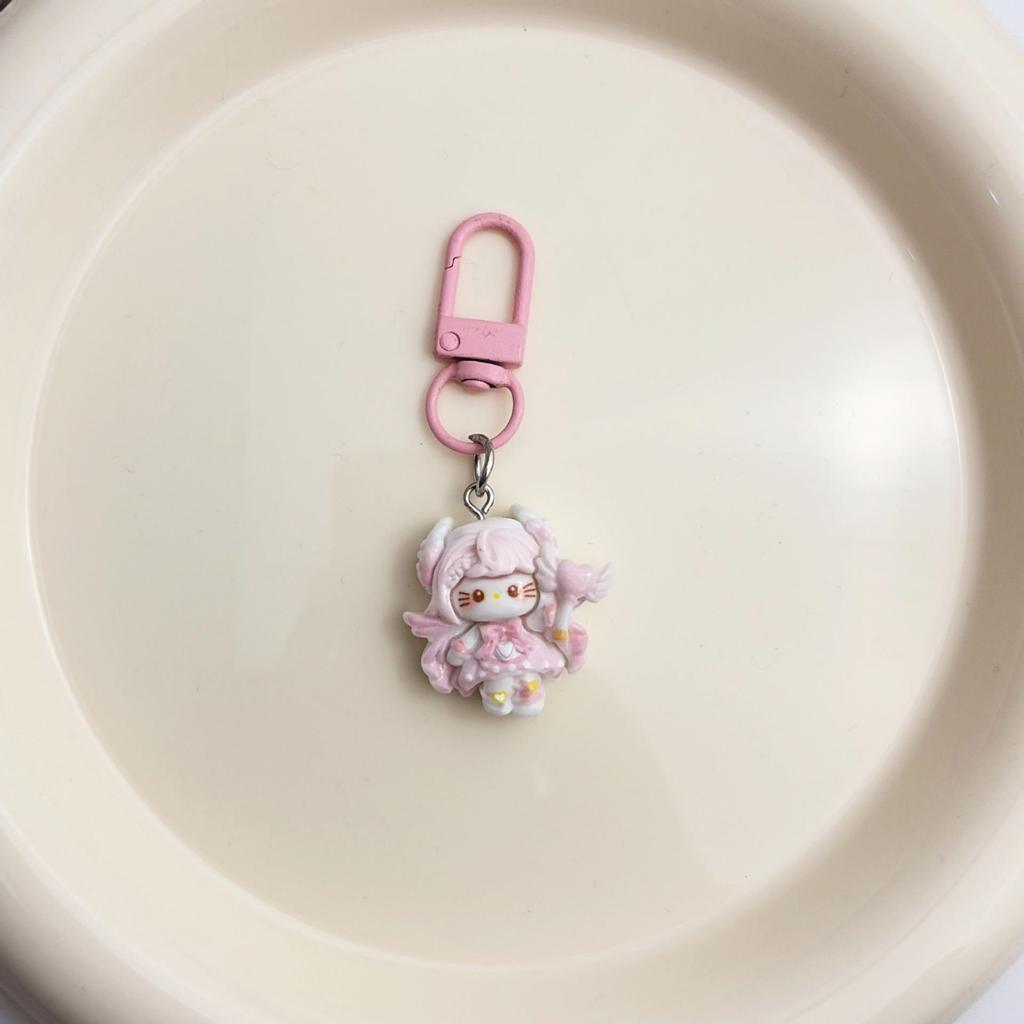 Adorable Cartoon Girl Keychain Bag Pendant - Cute Gift for Friends & Students