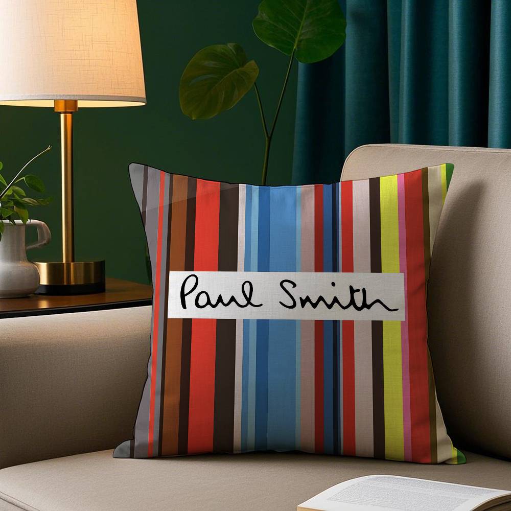 S-Smith Fashion P-Paul Pillow Case Short Plush Print Cushion Cover Square Throw Pillow Covers Sofa Home Decor