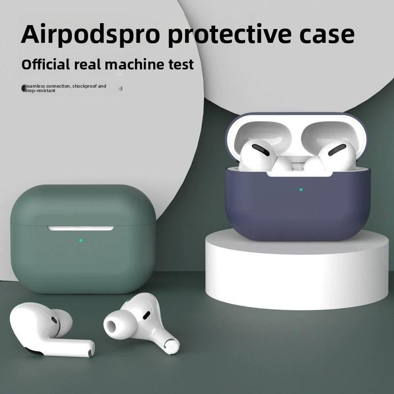 Funda protectora de silicona para auriculares inalámbricos, resistente a caídas, compatible con AirPods Pro