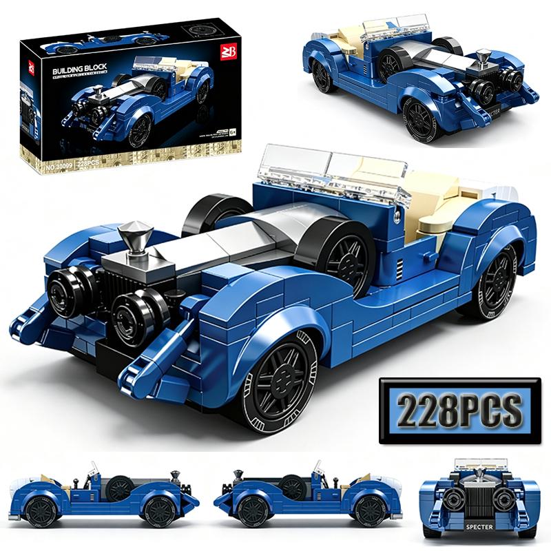 DIY Assembly MOC Racing Blocks - Multi Style Creative Car Models Home Decoration Boys' Birthday Puzzle Toys