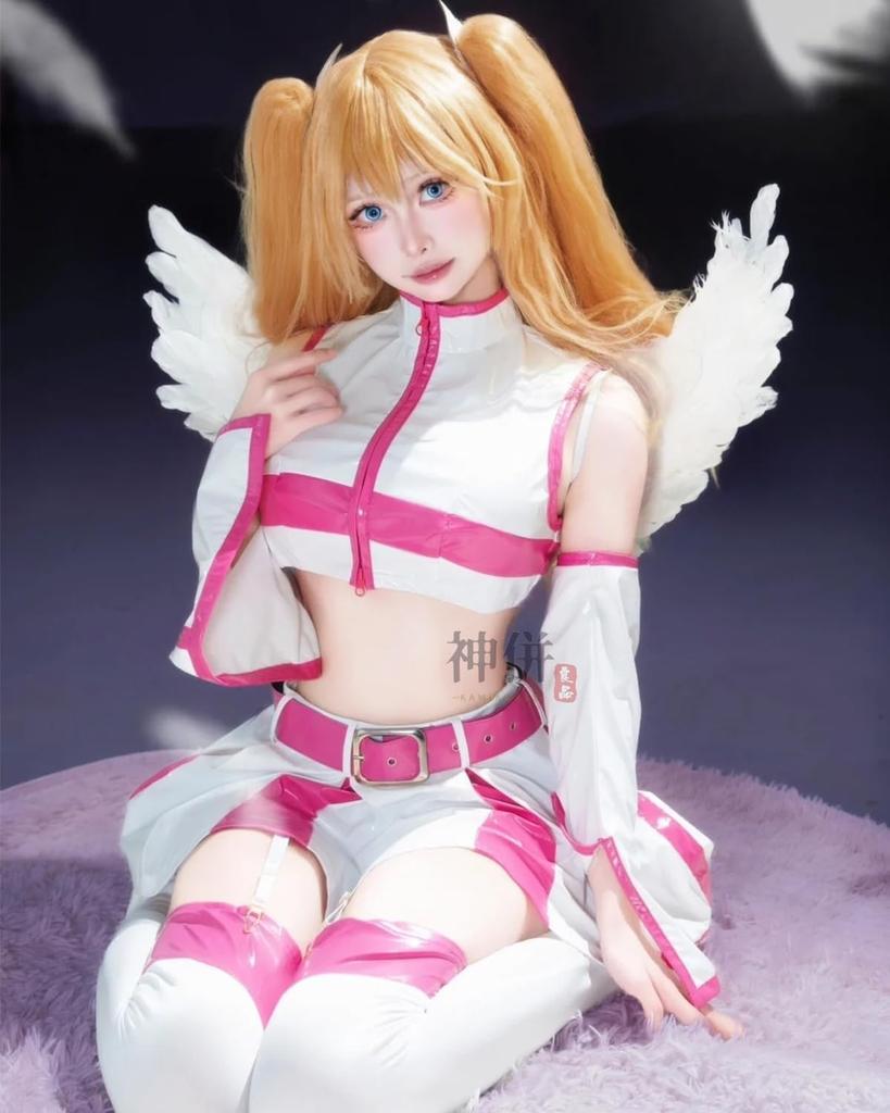 Lilyel Cosplay Lilyel Temptation Cosplay Costume for School and Stage Lilysa Amano Cosplay Wig Size [Excellent Quality] Wig, 2.5-Dimensional Costume,