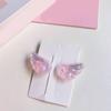 Glitter Bangs Clip Hair Pins Y2K Girls Headdress Double Angel Wing Shape Clip