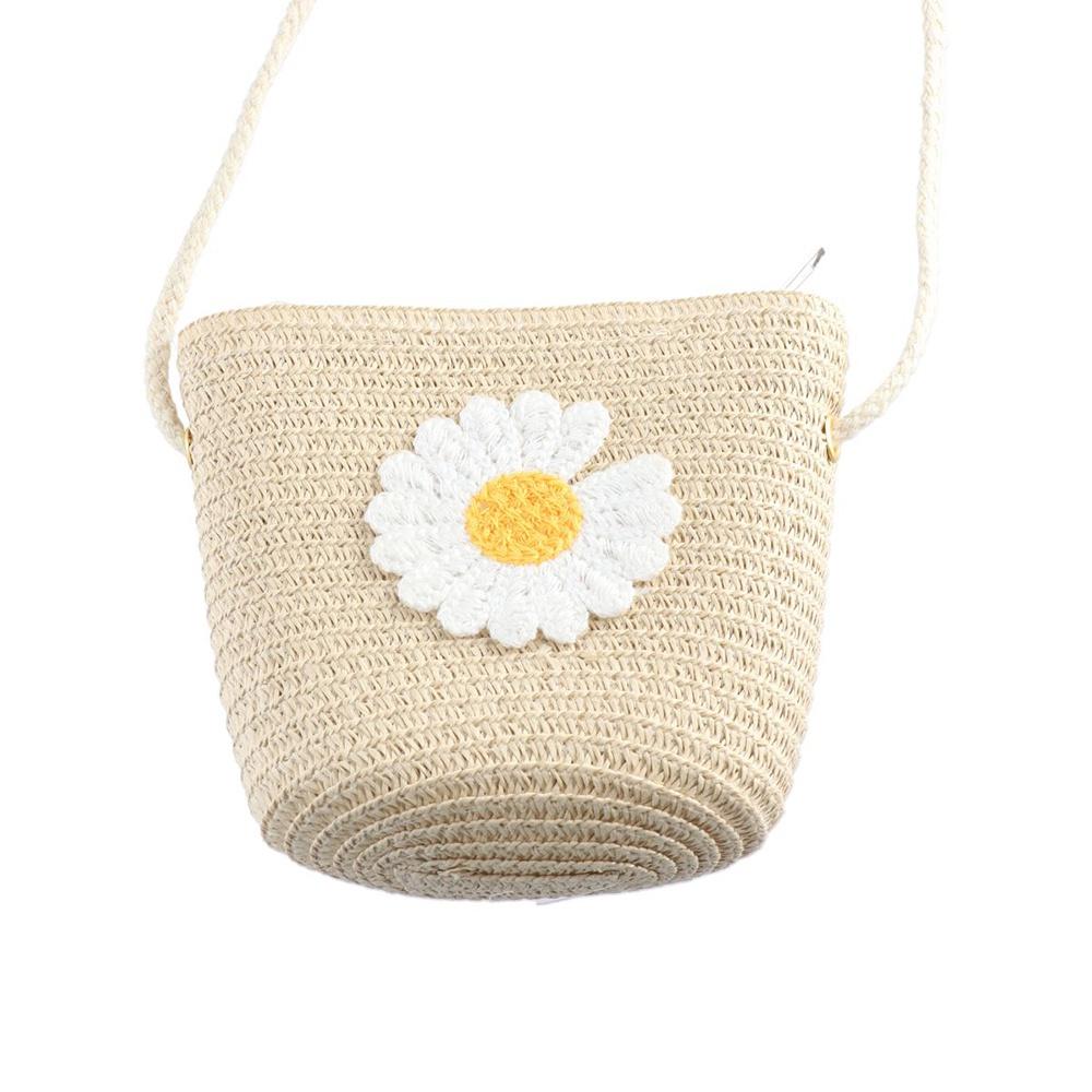 Fruits Strawberry Crossbody Coin Bag Straw Messenger Bags Korean Purse Wallets Women Shoulder Bags