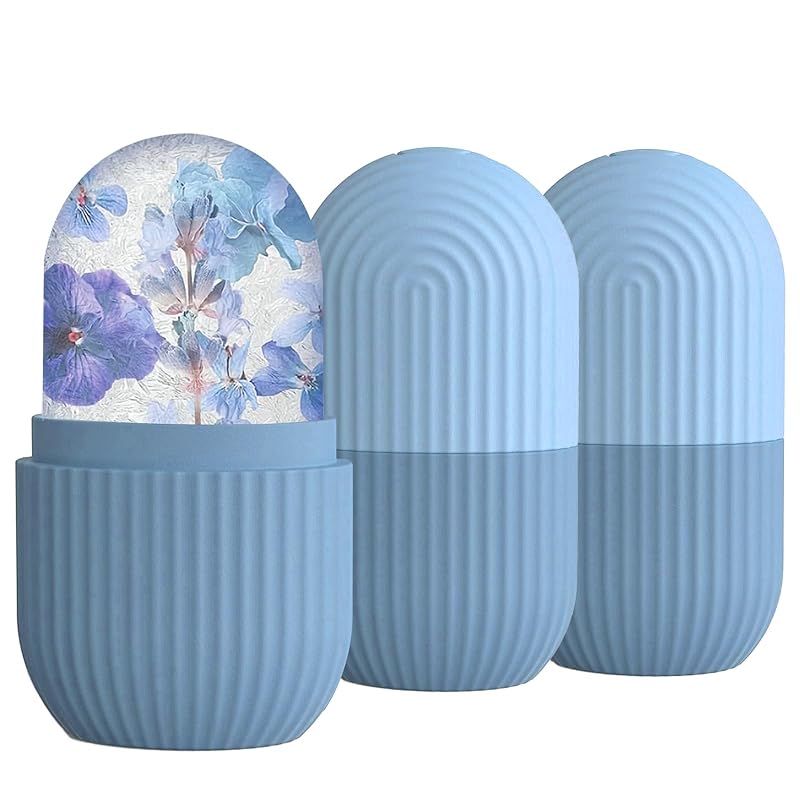 3 Pack Ice Roller for Face Eyes Women Facial Depuffer,Skin Care,Ice Pack Neck Massager,Cooling &Smoothing,Beauty Essentials(Black)