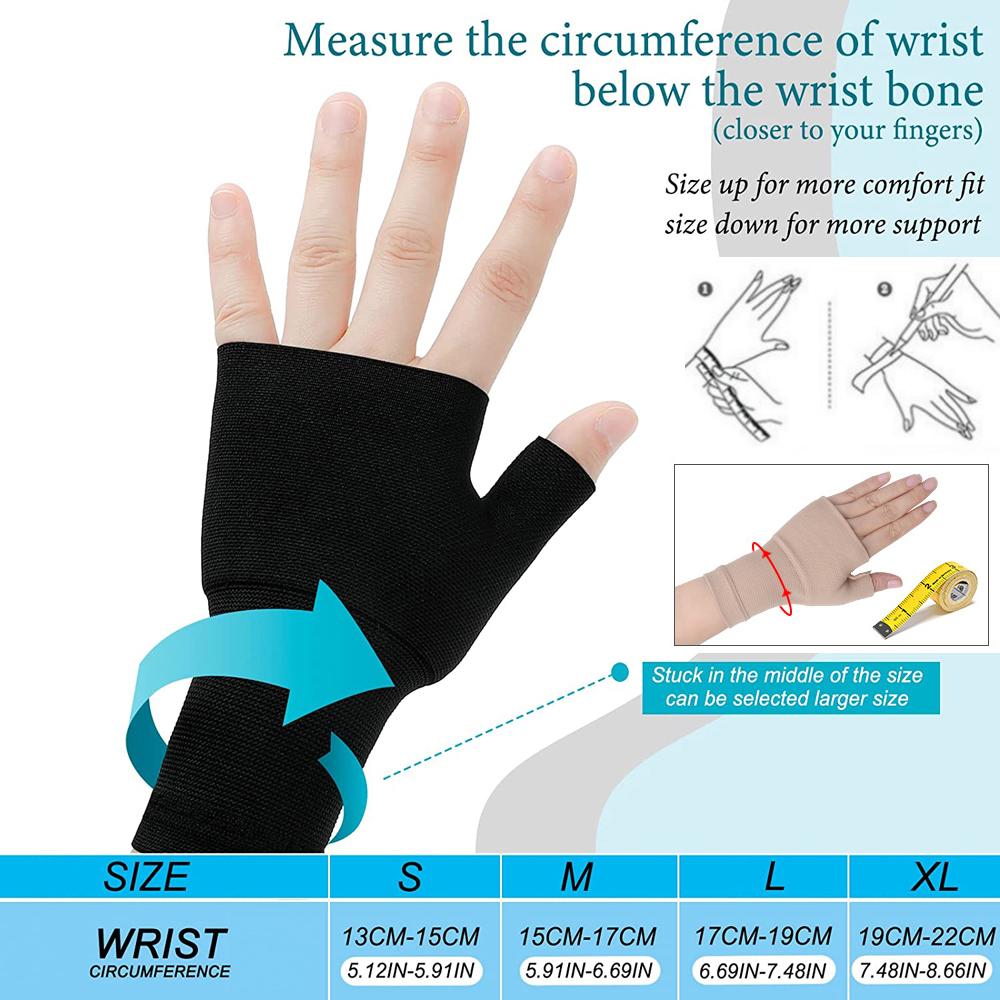 1 Pair Compression Wrist Support Sleeve- Relieve Carpel Tunnel,Wrist Pain  Best Wrist Support- Improve Circulation,Support Wrist