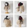 Top Hat Hair Clip Flower Ribbon Hairpin Punk Halloween Bunches Hair Clip