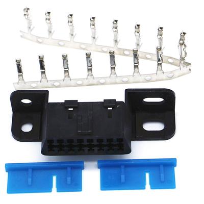 Zmart 16 Pin OBD2 Connector Female Socket Angled Connector OBD