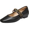 TATA Afternoon Manor Vintage Red Mary Jane Women's Flat Shallow Lambskin Shoes
