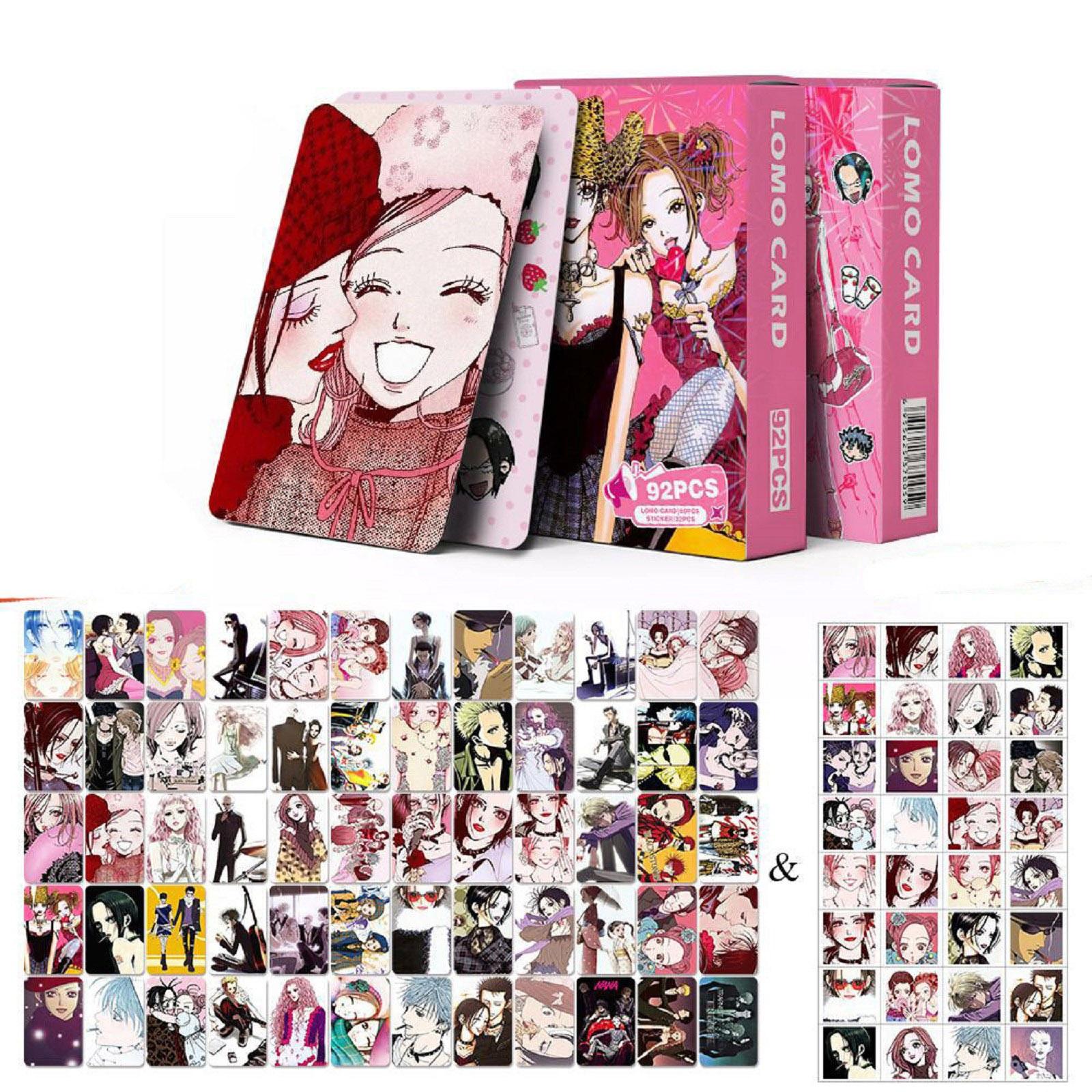 

Double-sided 60-card LOMO Cards + 32 Stickers, Anime Merchandise, Photo Cards, Collectible Cards. One Size