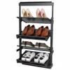4 Tier Pull-Out Shoe Storage Organizer Adjustable Height Retractable Shoe Rack Organizer for Small Bedroom Closet