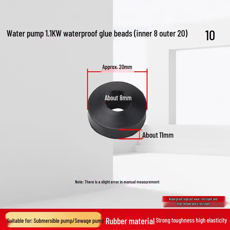 Submersible Pump Rubber Seal Kit: Power Cord, Waterproof Rings, Abacus Beads