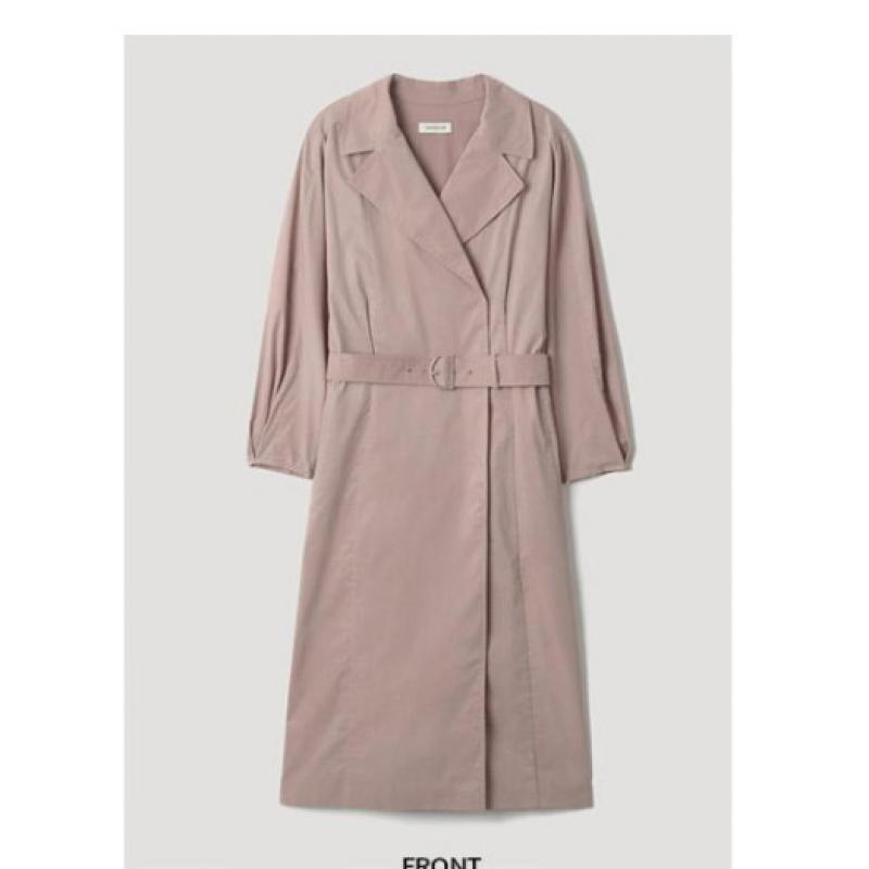  Shs Miss  Trench Type Belted Lapel Collar Dress