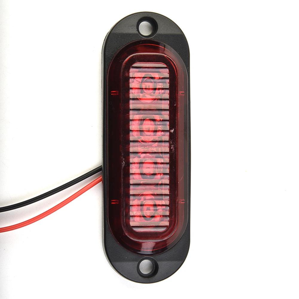2pcs LED Side Marker Lights Red DC 12V-24V ABS+PC Low Power Consumption, Fully Waterproof, Shockproof Car Side Marker Lights