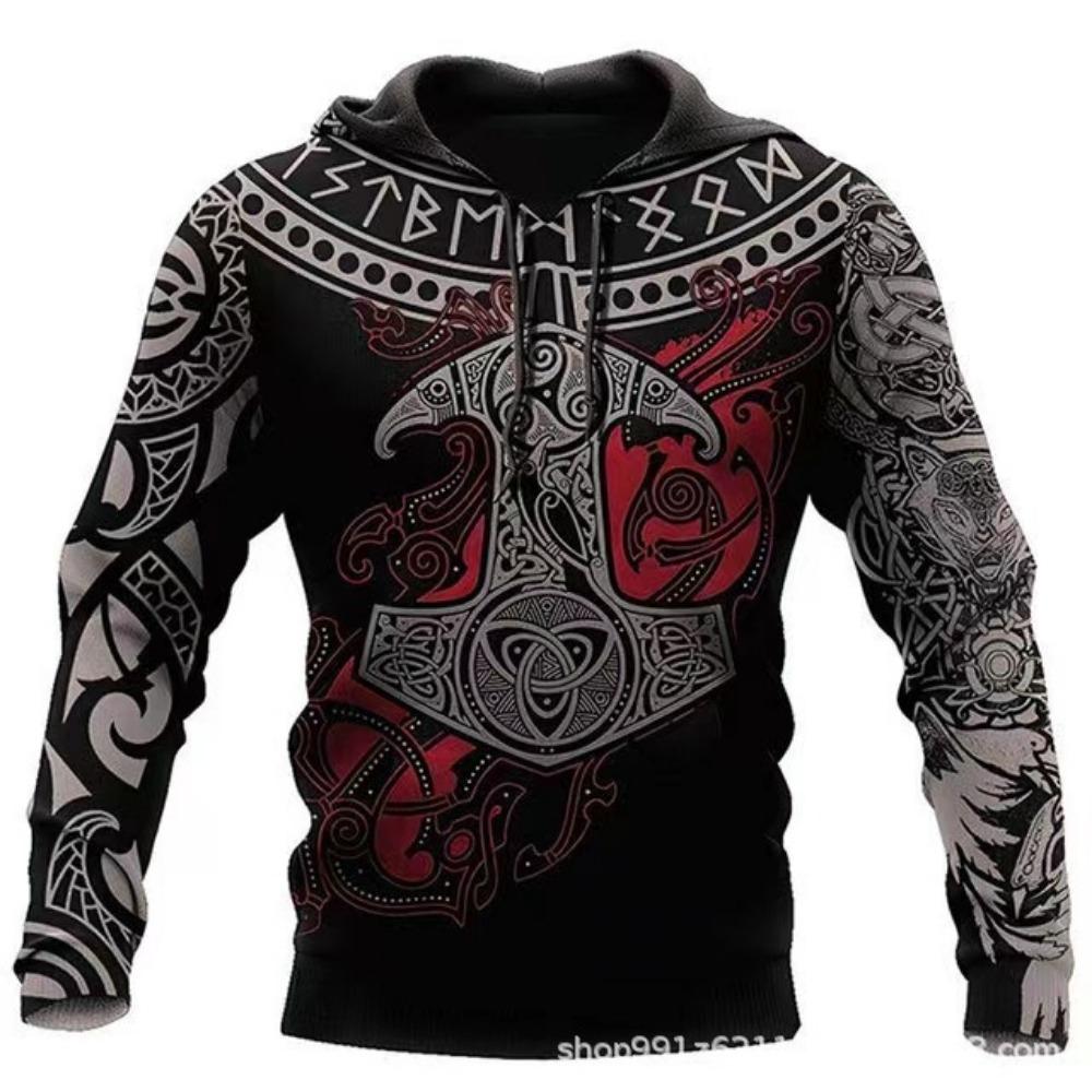Cross Border Men's 3D Hooded Sweatshirt, Amazon Men's 3D Sweatshirt, Digital Printed Casual Loose Sweatshirt