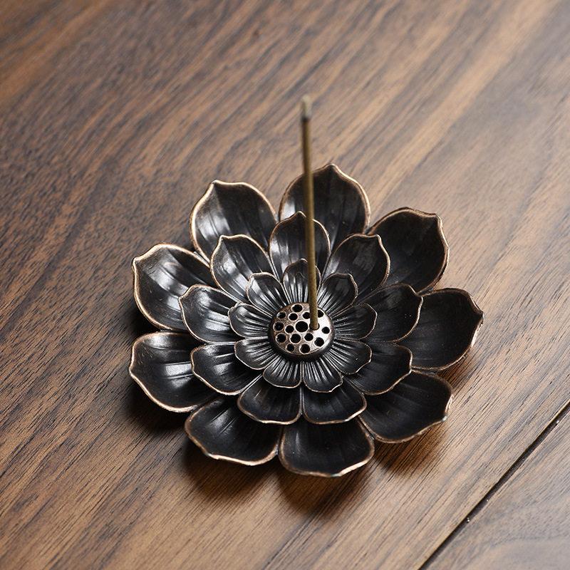 1Pcs Porous Lotus Zen Line Incense Insertion  Incense Holder Sandalwood Burner Lncense Plate Tray Retro Home Decorations