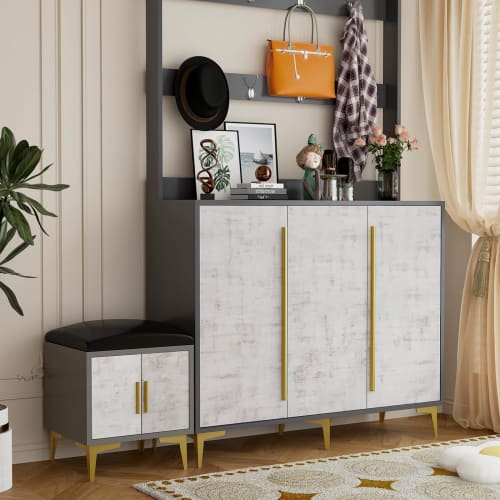 Boobest 80cm Wide X 4m Long Concrete Wallpaper Sticker, Light Gray, Heat-resistant, Peel-off, Self-adhesive, Waterproof, and Stain-resistant for Concr