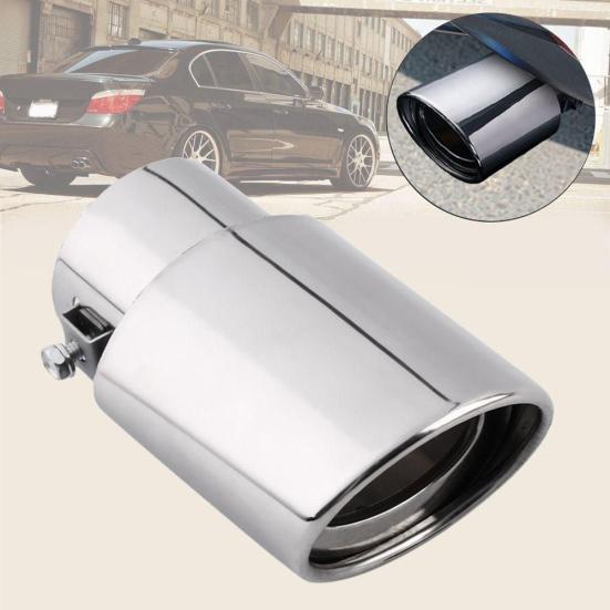 Universal Stainless Steel Car Rear Round Straight Exhaust Pipe Tail Muffler Tip