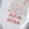 Lovely Strawberry Manicure Decals Muffin Cream Cake Ice Cream Cup Stickers New Nail Art Stickers