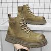 2026 New Men's British Style Boots - Outdoor Non-Slip Wear-Resistant Motorcycle Boots, Platform Elevator Work Boots