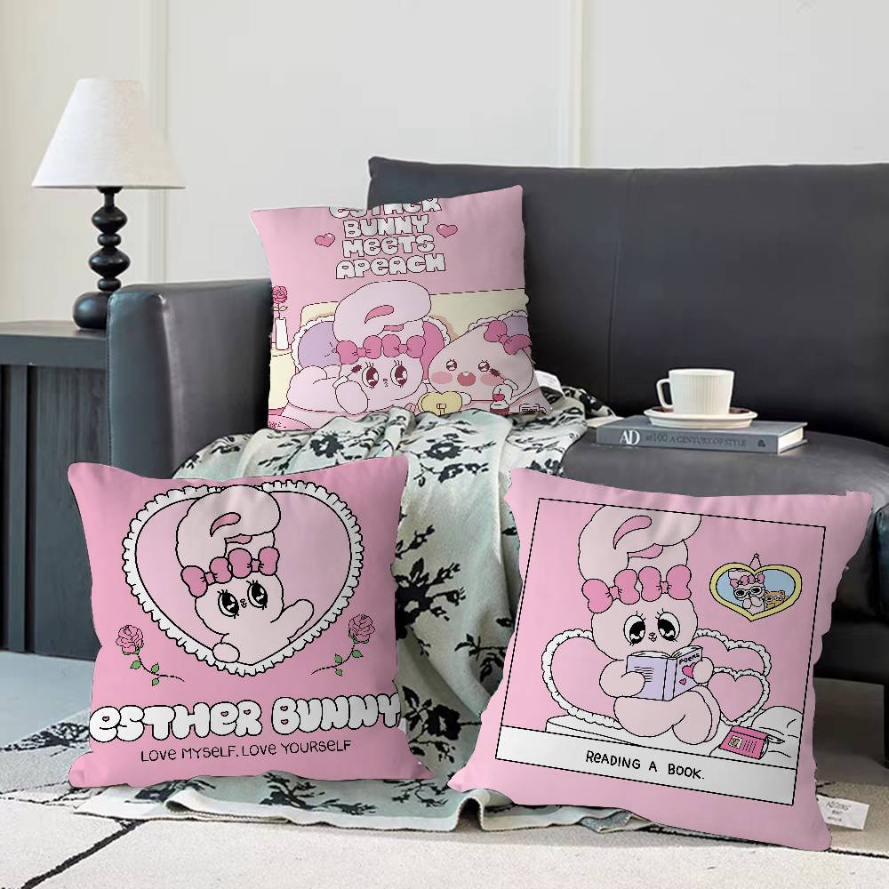 Niedlicher E-Esther B-Bunny Kissenbezug Sofakissenbezug Heimzimmerdekoration Kindergeschenk