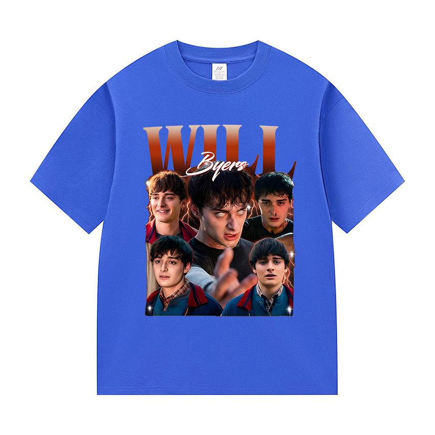 American Tv Series Will Byers Graphic T Shirt Mens Casual Fashion Cotton Short Sleeve TShirts Vintage ONeck Oversized Tshirt