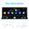 1DIN 6.9inch Carplay Android Auto 1080P HD Mirror Link Car Radio 7Color Lights 2USB GPS  Autoradio Multimedia Player