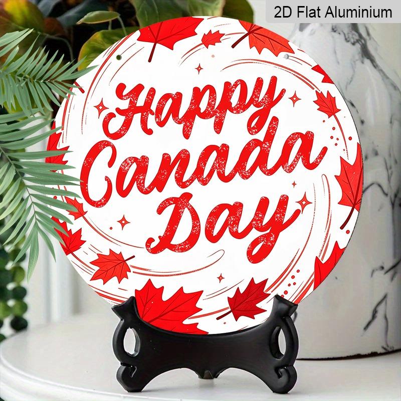 2D Flat Aluminum Canada Day Themed Wall Hangings Are Available in Various Sizes. The Red Maple Leaf Pattern Makes Them A Perfect Choice for Home