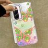 Case For Samsung Galaxy A56 A36 A16 A25 A35 A26 S25 S24 Plus Ultra FE Phone Cover Green Butterfly Gradient For  Samsung A55 Bags