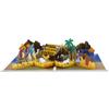 Foldable 3D Christmas Popup Greeting Card with Envelope Stylish Handmade Festives Surprise Card for Family and Friend